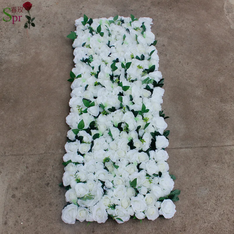 

SPR wedding event planning ideas peony rose flower wall panels for baby showing party backdrop, White