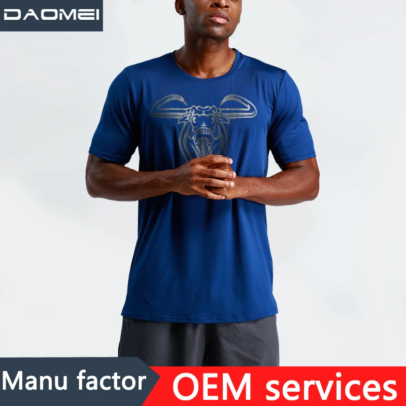 

Custom Short Sleeve T Shirt Printing Men Breathable T-shirt Workout football Training Jogging Fitness Shirt Wholesale Sportswear