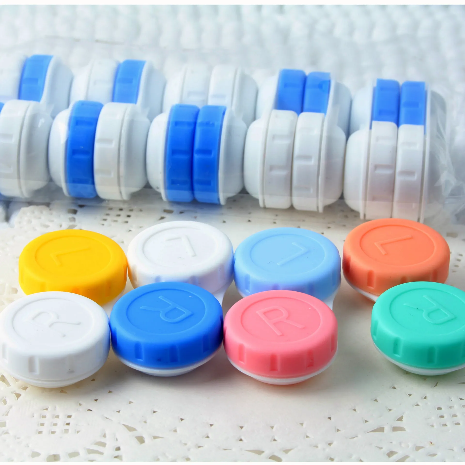 

High Quality Glasses Cosmetic Contact Lenses Box Contact Lens Case for Eyes travel Kit Holder Container, As the picture