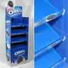 Customized Supermarket POP/POS Printing advertising floor cardboard display stand for cookie / Cardboard cookie display