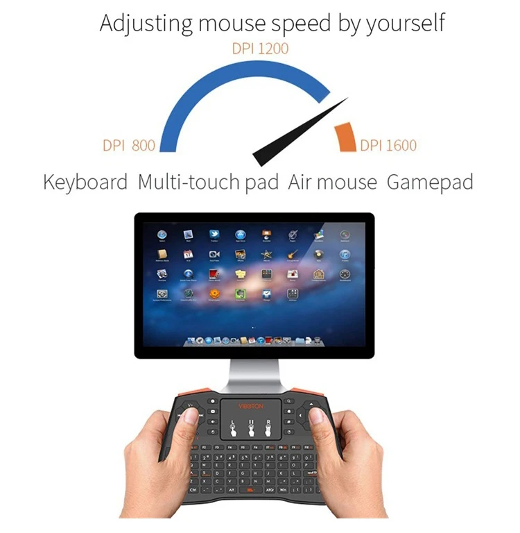 Latest industrial oem custom notebook pc computer accessories slim smart 2.4g wireless mini usb touchpad keyboard