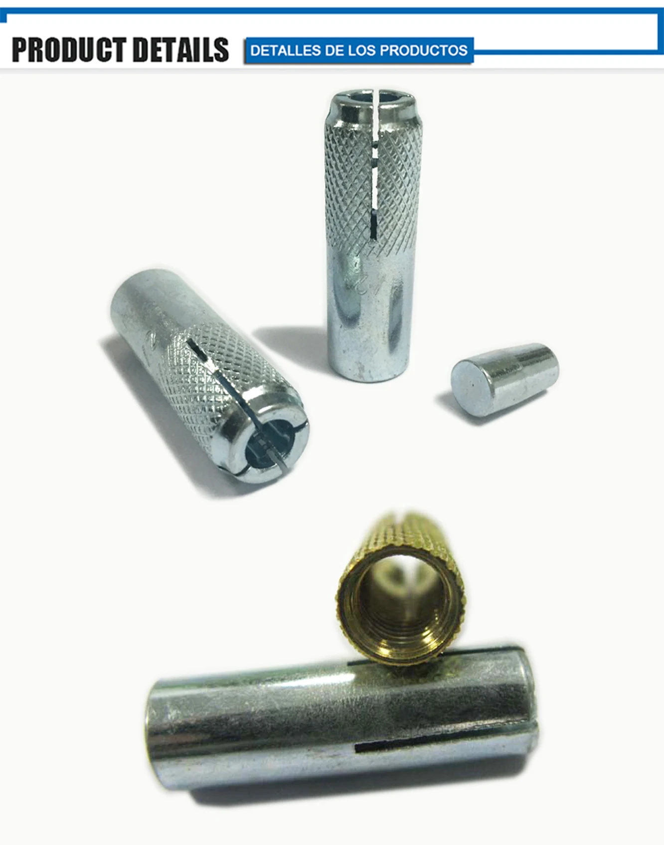 Ancres Drop-in En Acier Zingué A2/A4 - Tailles M6 à M16 - Pour Fixations Béton