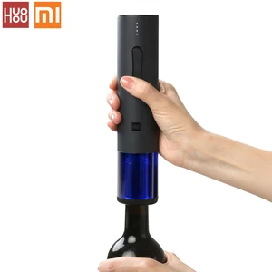 Image of 2019 Newly Launched Automatic Wine Bottle Opener Kit Xiaomi Huohou Electric Corkscrew With Foil Cutter