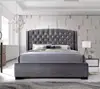 Fabric bed with button for good selling now bedroom furniture