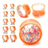 UV And Acrylic Ear Tunnels Plugs with Colorful Beads Ear Piercing