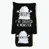 Free Sample New Pattern Black Cotton T Shirt Girls And Mom Clothes Graphic Crew Neck Ladies Printed Monster Tee