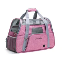 

Large Capacity 2 tone Airline Approved Pet Travel Carrier with Poop Bag Dispenser carriers