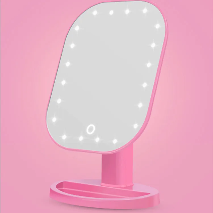 Inttelligent Touch Switch Pink Led Mirror Light,Large Pink Led Cosmetic