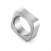 Yiwu Aceon Stainless Steel Thick Solid Customized Blank Square Ring