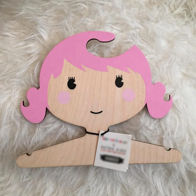

Hot sale baby kids cute wood clothes hanger