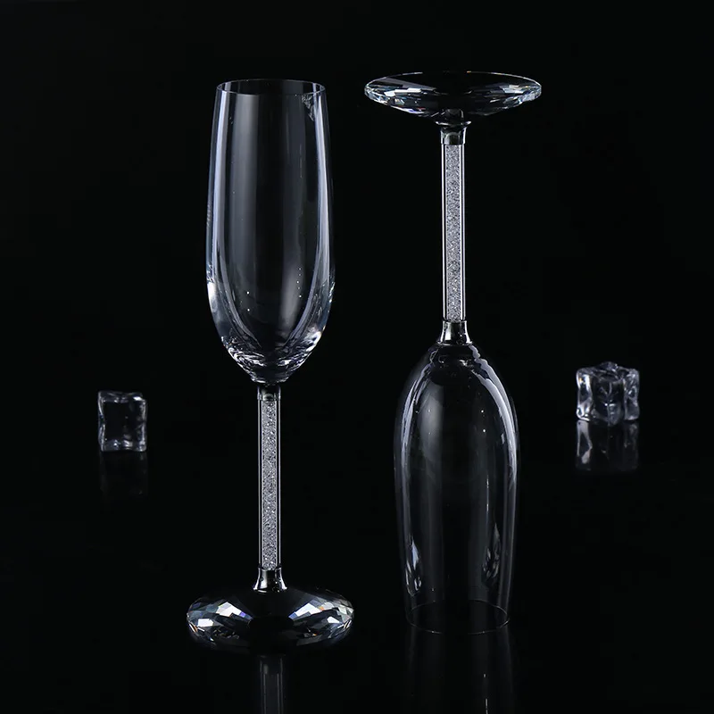 Personalized 250ml Crystal Rhinestones Goblet Wedding Toasting