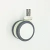 125mm swivel mute soft medical device casters with two wheels
