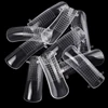 Wholesale stock nails tips clear false nail art dual nail system form acrylic nails tips