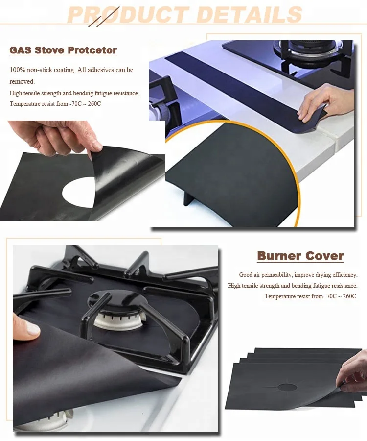 Reusable Heat Resistant Stove Burner Covers Gas Range Protectors