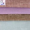 100% polyester plain linen look fabric add blackout material for window