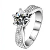New Design Cubic Zirconia Solid 925 Sterling Silver/Brass Rings Wedding Bands Jewelry Size 6-9#