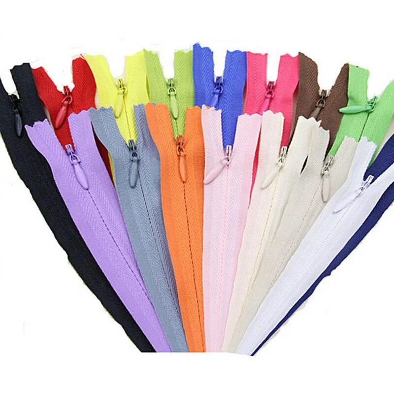 

Long invisible zipper purple orange green black nylon coil zipper for sewing clothes, As shown in the figure