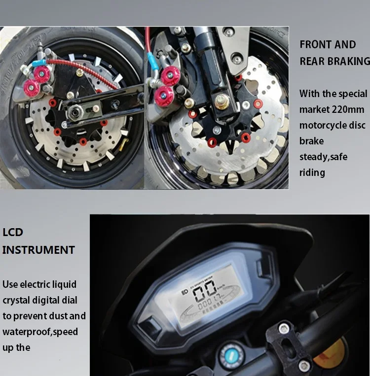 China Factory OEM customized 2000w electric scooter emotorcycle electric
