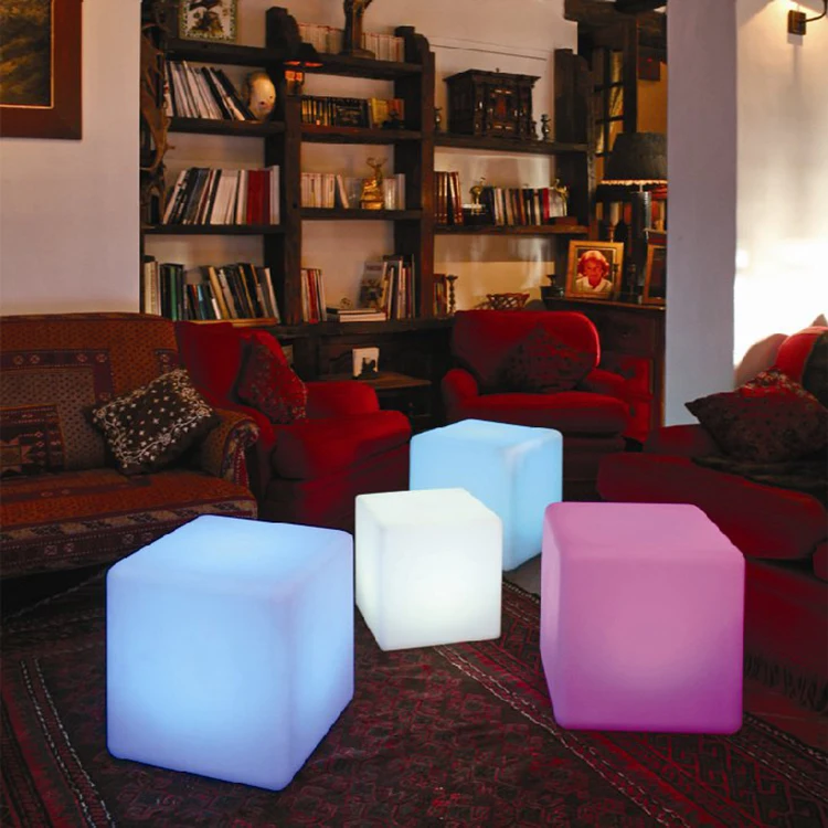 
Home Goods Garden Line Patio Furniture Seating 3d Led Cube With Rgb Light 