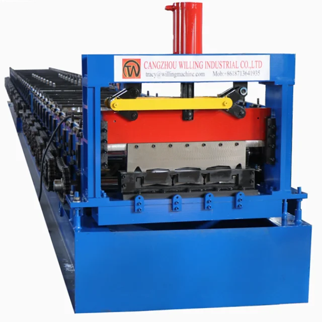 
Automatic Control Metal Floor Deck Roll Forming Machine / Steel Floor Tile Making Making Machine 