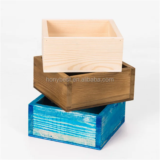 Bulk Unfinished Small Wooden Gift Display Box With Sliding Clear Glass