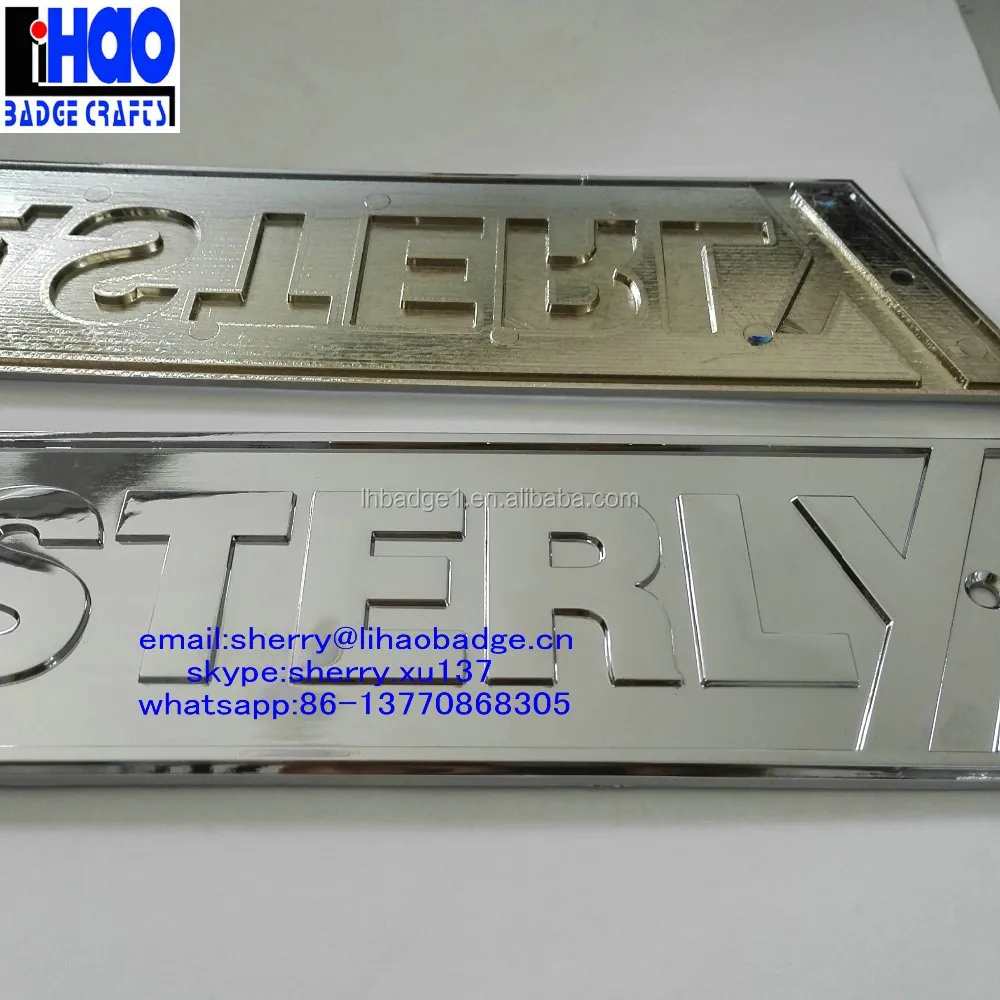 Custom Canada Abs Chrome Car Logo Badge Emblem,Metallic Silver Plate