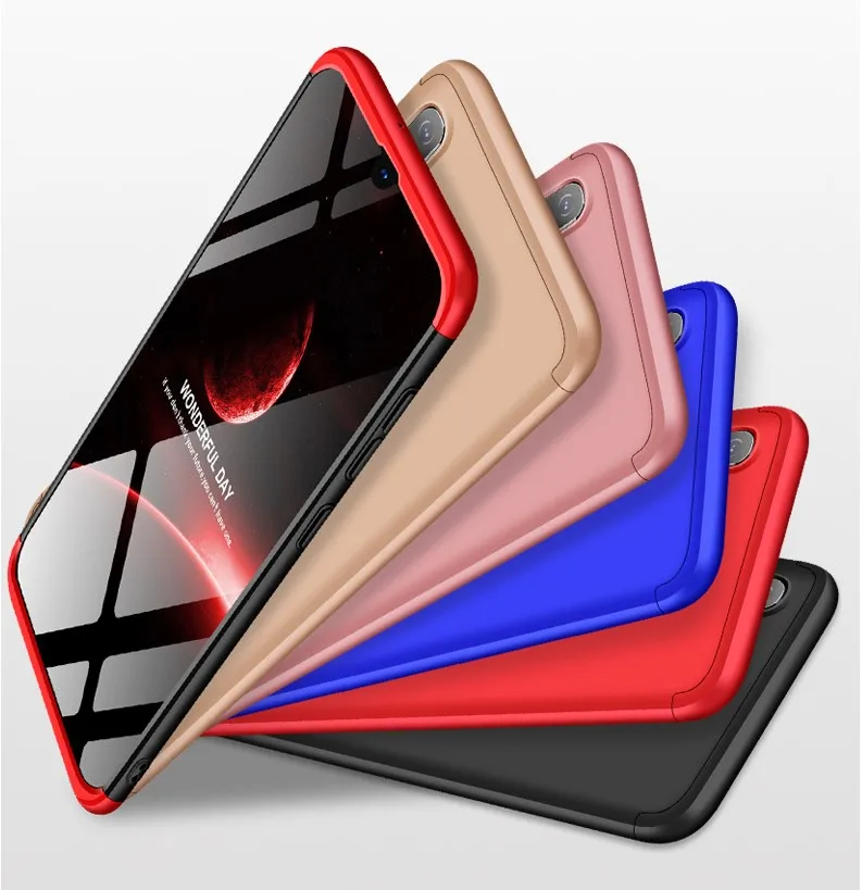 

For Samsung Galaxy A30 A50 A70 A80 Shockproof Color 3 IN 1 Combo 360 Degree Full Cover Protective Hard Case