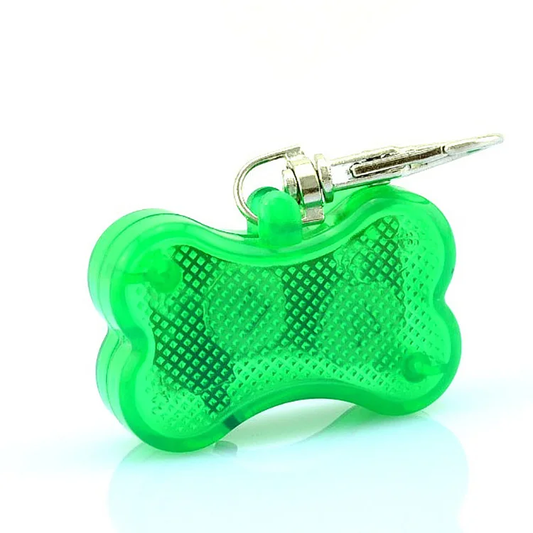 

Hot Sale Fashion Safety Blinking LED Pet Pendant Light Bone Shape Dog Name ID Tag