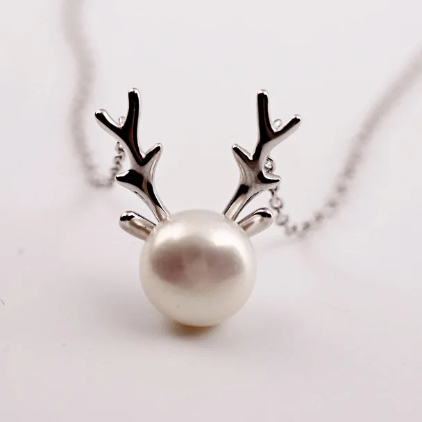 

Wholesale fashion Freshwater Pearl jewelry necklaces women Horns of Elk shape jewlery, N/a