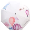 QIFENG 3-folding prints design travel fashion Top-quality sun-proof UV protection compact factory outlet folding umbrella
