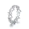 RINNTIN SSDR103 925 Sterling Silver Simple Eastern Star Ring Fashion Jewelry