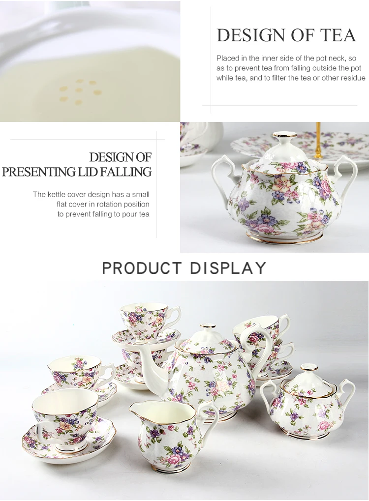 Vintage British Tea Pot And Cup Set Fine Bone China Tea Pot Set Buy