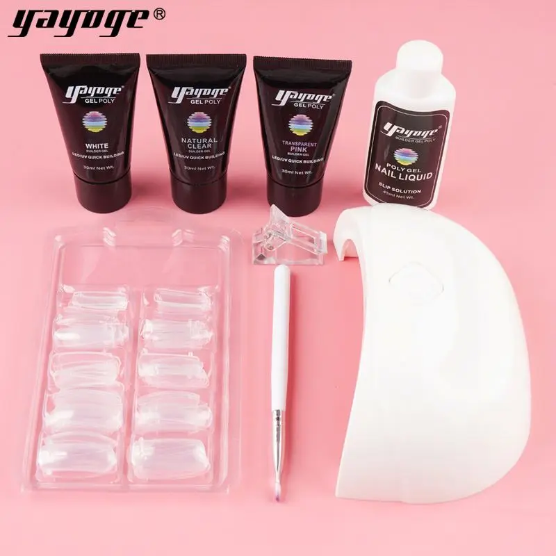 

Extension Clip Brush Nail Polish Kit Gel With Uv Light, N/a