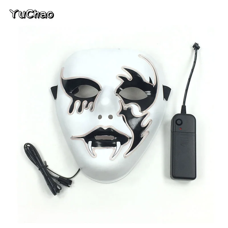 稳定在发光的 el 面具为万圣节圣诞节恐怖面具嘉年华俱乐部酒吧 dj