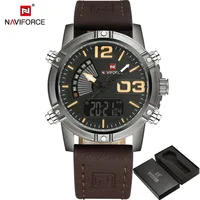 

NAVIFORCE 9095 Men's Fashion Sport Watches Men Quartz Analog Date Clock Man Leather Military Waterproof Watch