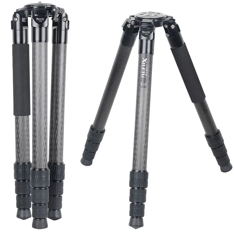 

XILETU L404C lightweight carbon fiber tripod, professional for telescope SLRdigital camera, video hunting tripod, Black