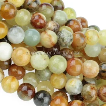 flower jade beads