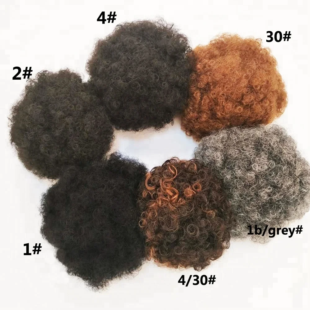 

2018 Large Stock free shipping Black Synthetic Fiber Hair Accessory Afro black hair bun pieces For Black Woman, 1# 2# 4# 30# p4/30# 1b/grey#