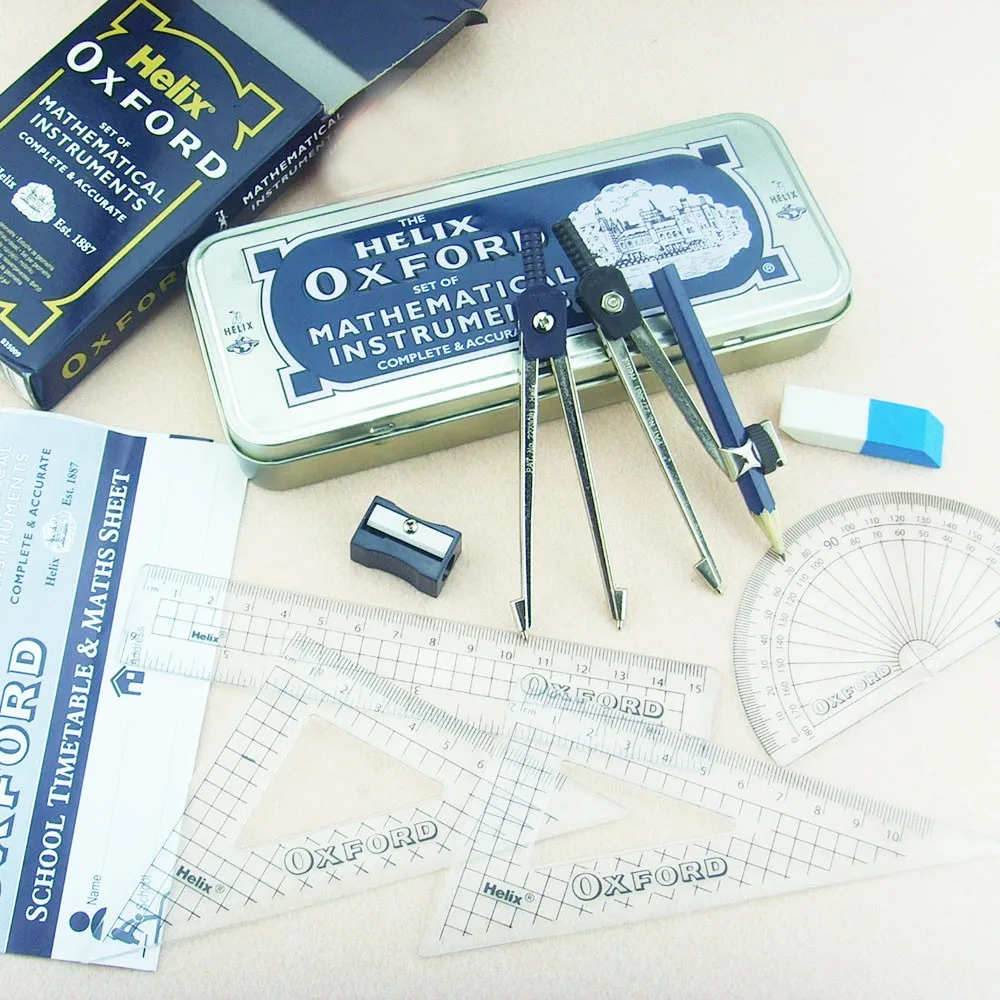 Original Oxford Mathematical Sets,Math Instruments,Math Geometry Set