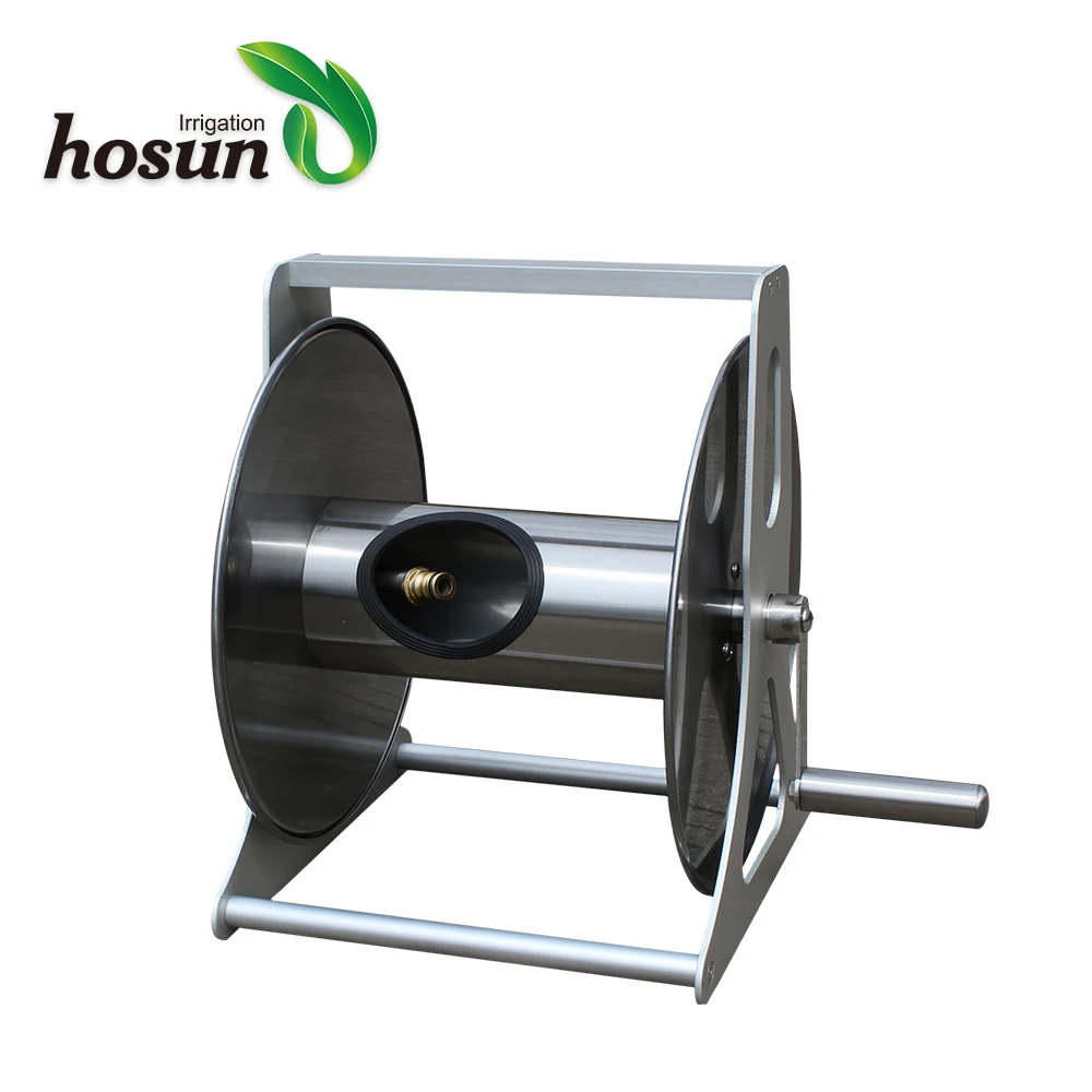 HONGCHEN China Online Shopping Sites Garden Tool Cart Agricultural Irrigation Water Reel Stainless Steel Retractable Hose 1/2''