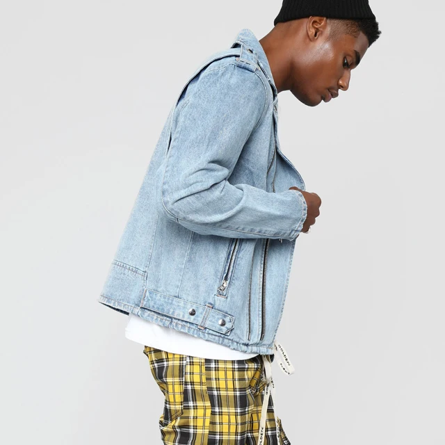 green jeans jacket men scratch patchwork jacket distress bomber