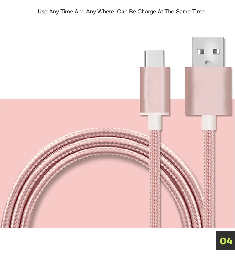 Fast Charging Type C Cable Nylon Usb Phone Cable For Samsung Cable Orginal - ANKUX.COM