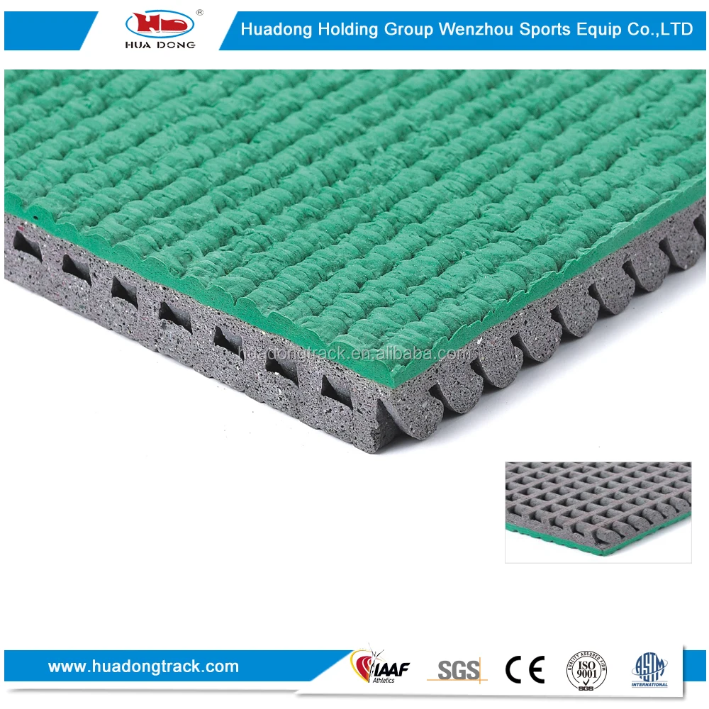 
13mm IAAF staidum recycled rolls athletic surface rubber running track system 