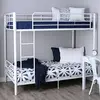 Durable practical disassembled metal adults twin bunk bed with mesh