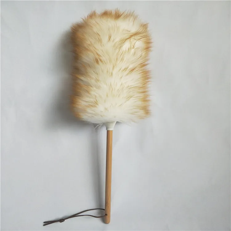 

Cleaning tools sheeps wool lambswool duster cleaning household dusters natural L size sheep wool duster with bamboo handle, White with brown tip or customized
