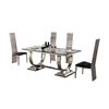 2019 China popular high quality luxury modern dining table set royal italian marble dining table