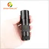 Factory Supply 3aaa Battery Used Aluminium Black 12 led custom made metal led flashlight with Wrist Strap