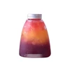 350ml/550ml food grade PET triangular spiral aluminum cap juice bottle