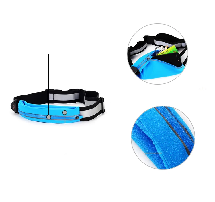 Reflective Waist Bag USB rechargeable High Visibility Safety Gear for Running, Walking & Cycling