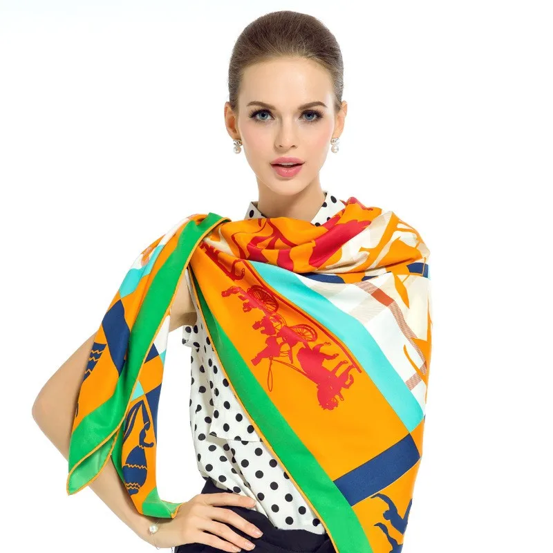 Fashion Lady Printing Silk Scarf Stylish Soft Woman Scarf Chinese Style Silk Scarves R295 Buy